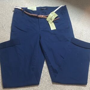 Max Jeans women's Blue Pants with Braided Belt size 6